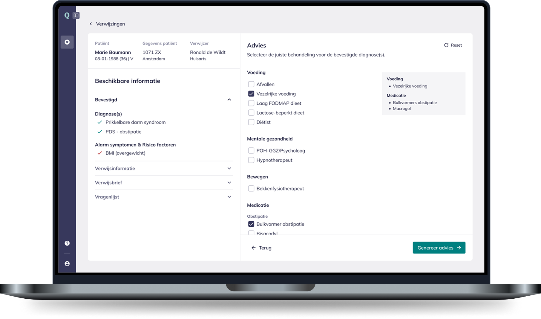 Gepersonaliseerd leefstijlplan Gepersonaliseerd leefstijlplan