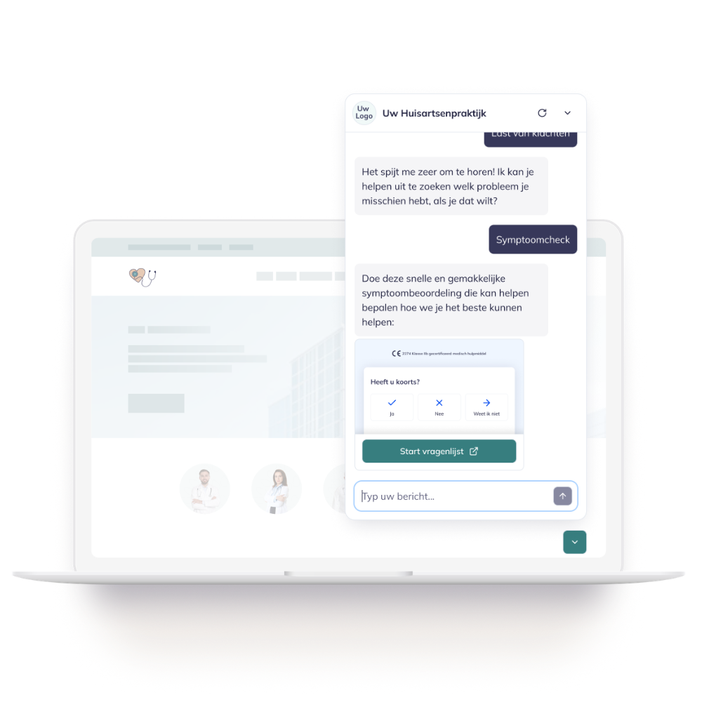 Digitale zelftriage with laptop