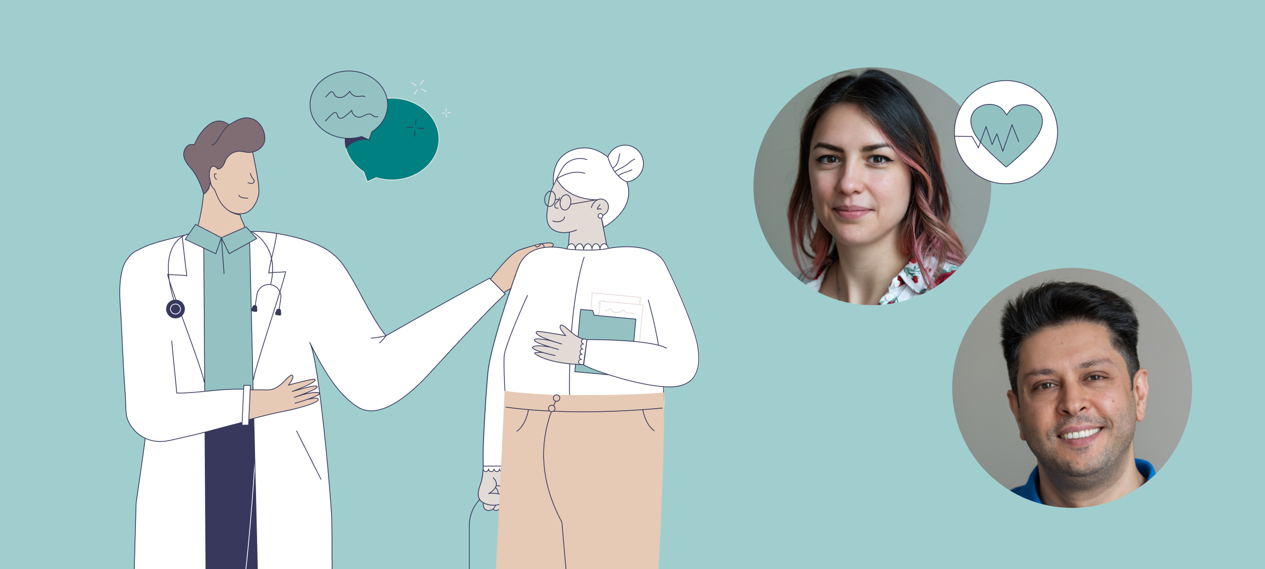 Huisarts Payam Vatankhah en leidinggevend doktersassistent Ilaria Zanaga