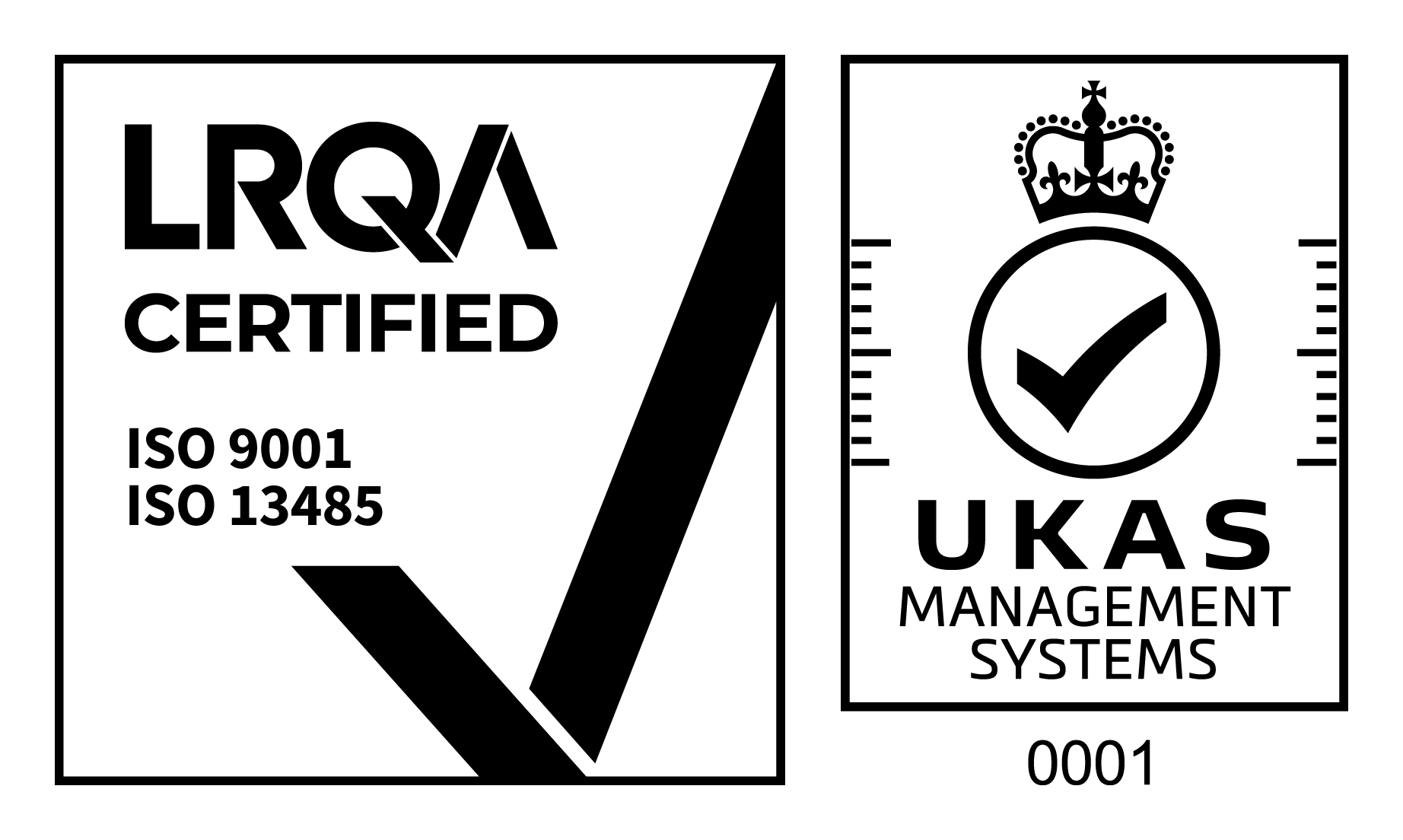 UKAS AND ISO 9001; ISO 13485 - RGB UKAS AND ISO 9001; ISO 13485 - RGB