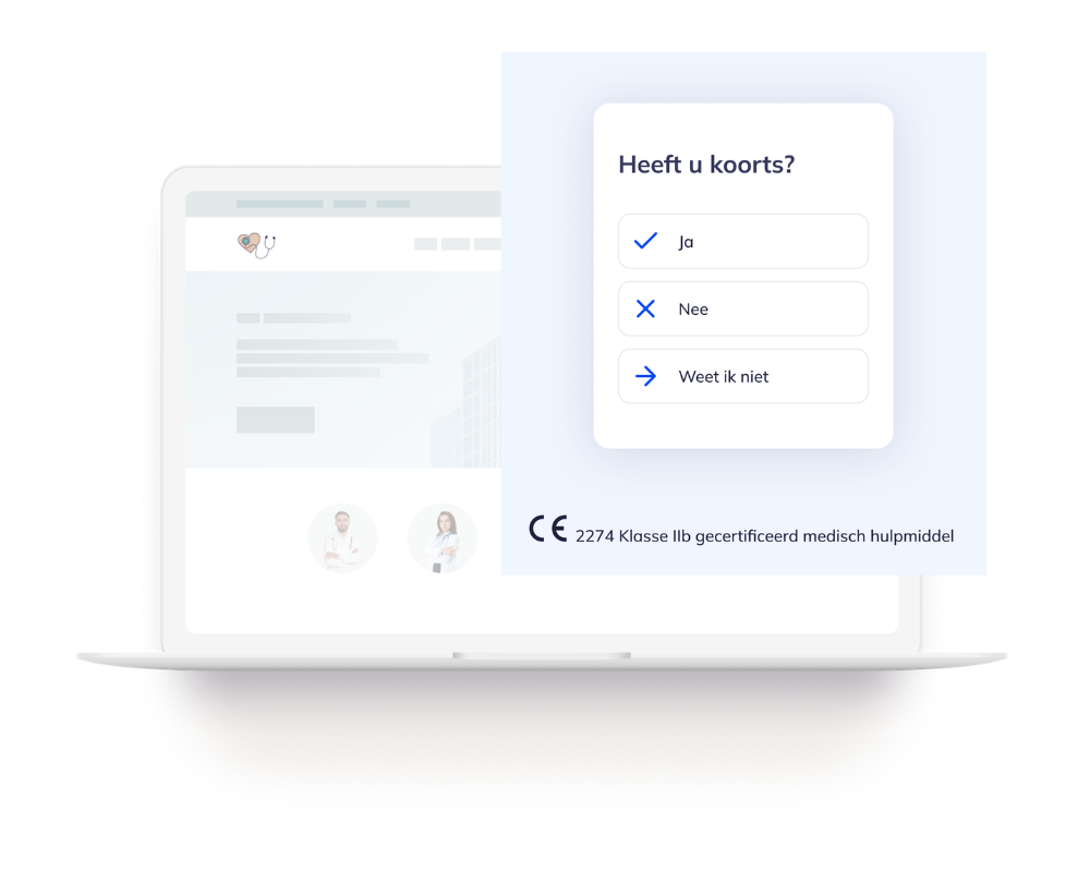 Vragenlijst met laptop Vragenlijst met laptop