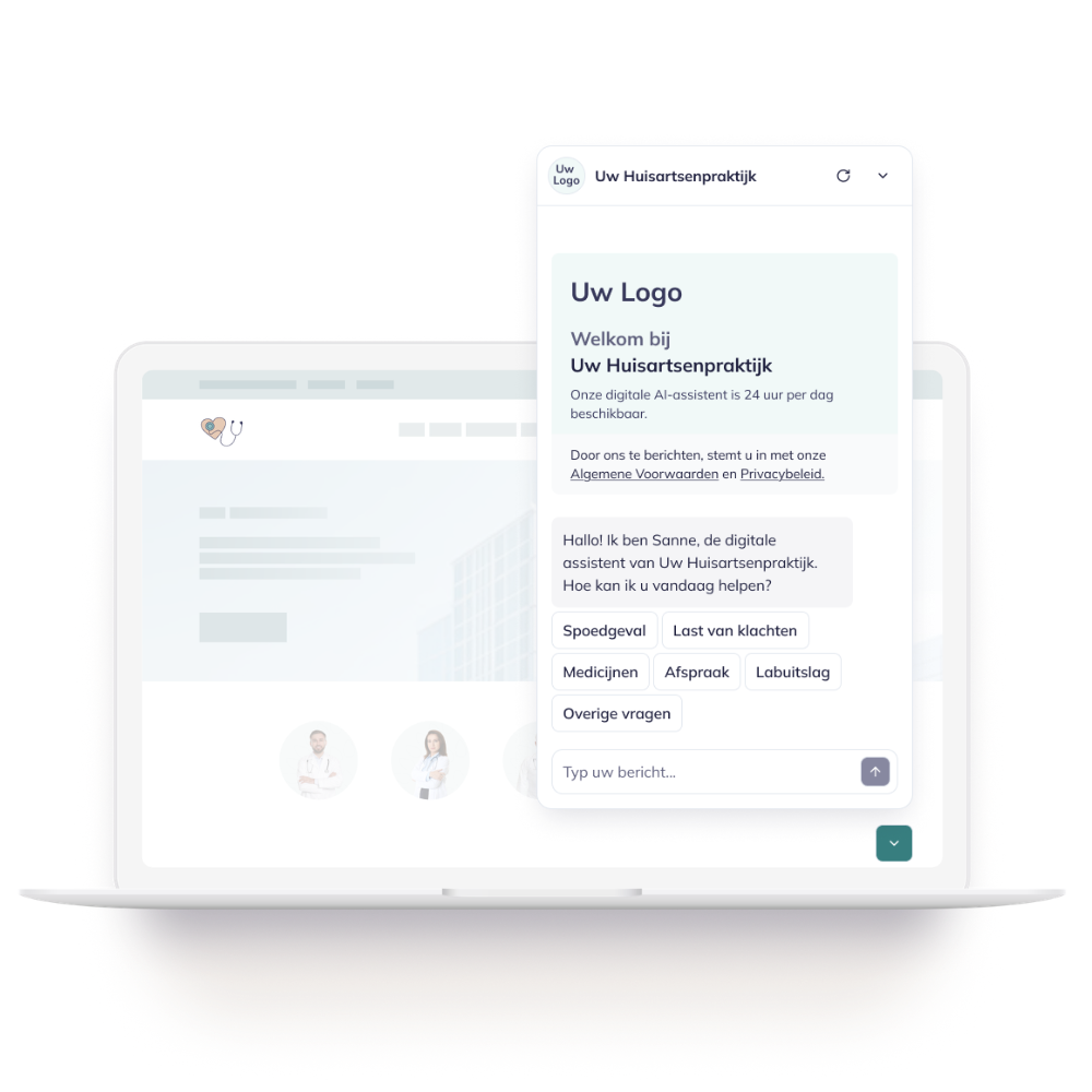ZorgvraagHulp 2.0 with laptop